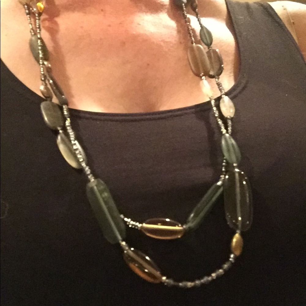 Silpada long necklace with multicolored beads